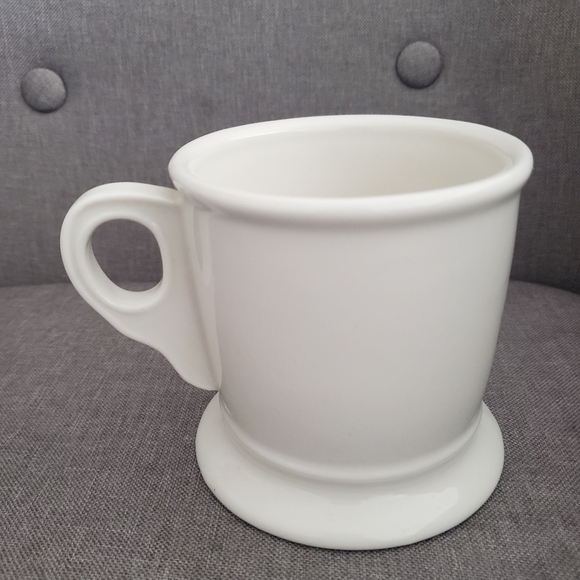 Anthropologie Retro Monogram S Letter Mug White With Black Initial Shaving Style - Picture 4 of 4